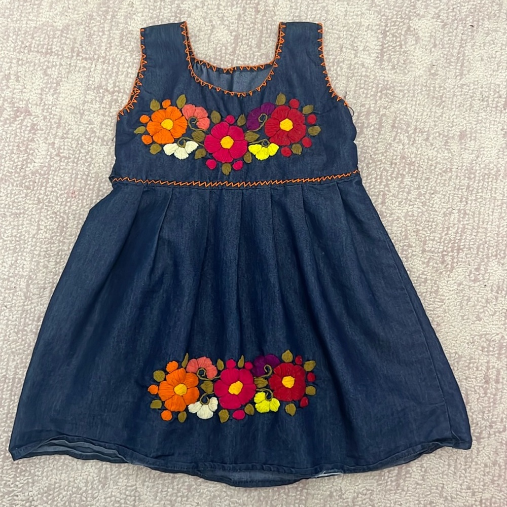 Embroidered Mexican dress